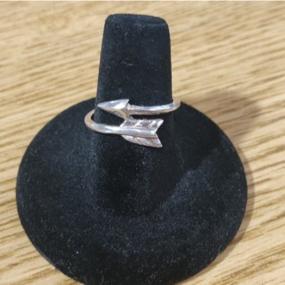 Arrow Wrap Stackable Thumb Silver 925 Ring Size 7